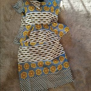 Ankara handmade top/skirt set